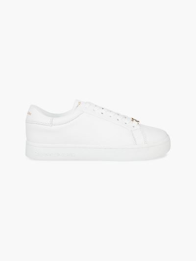 Calvin Klein Cipők HU244997 | Calvin Klein Bőr Női Sportcipő Világos Fehér